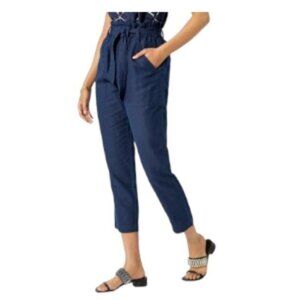 Joie Lariel Linen Pant In Midnight Large NWT